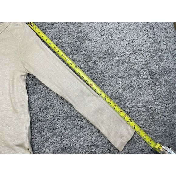 Banana Republic Women's Linen Foil Beige Scoop Neck Blouse size M‎ - Picture 5 of 12